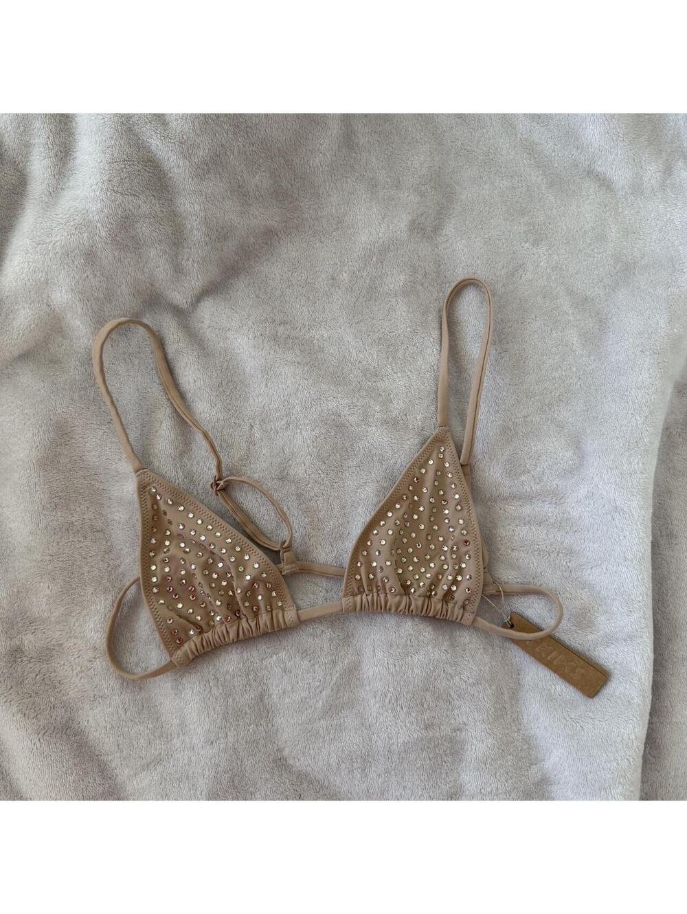 skims sparkle jersey mini triangle bralette NWT size LARGE
